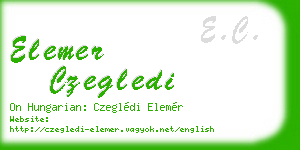 elemer czegledi business card