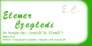 elemer czegledi business card